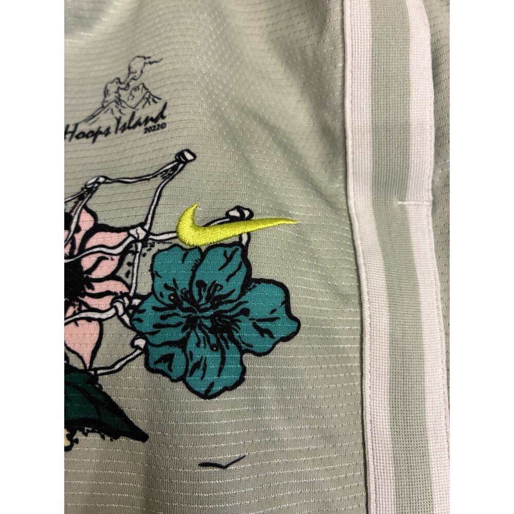 Nike Shorts Mens XL Green Grey Dri-FIT DNA+ Basketball Hoops Island DM8780-321 - Picture 8 of 10